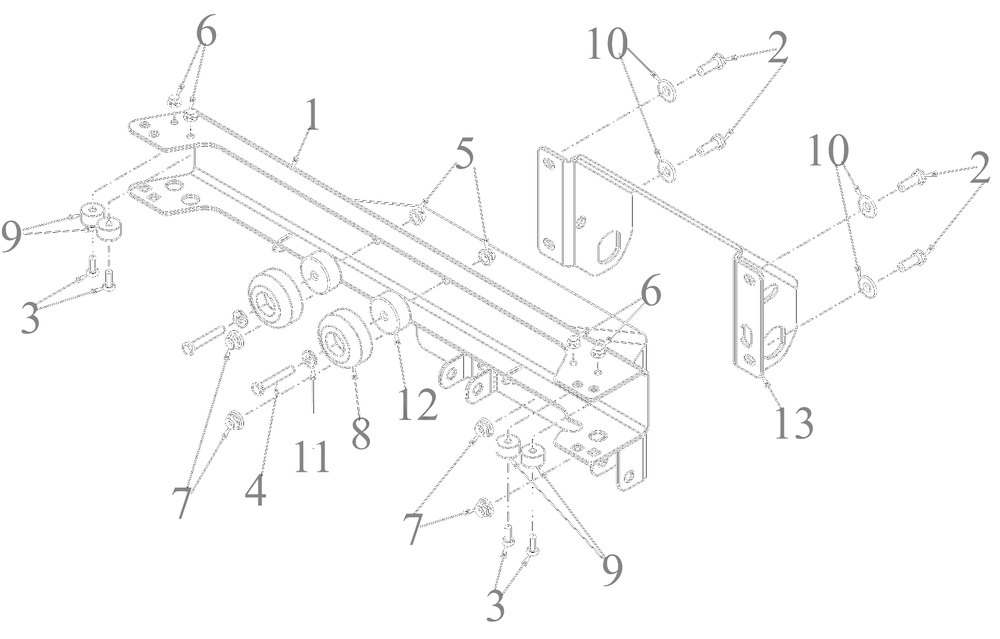 Attachments / 19a70063oem 52-Inch Plow Kit / Mounting Assembly Diagram and Parts List for 2022 Yard Machines Lawn Tractor